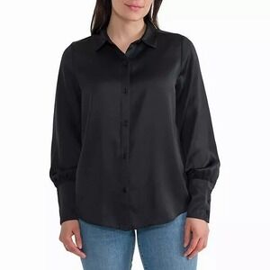 Joie Limited Edition Ladies Satin‎ Blouse Size M Black MSRP $98